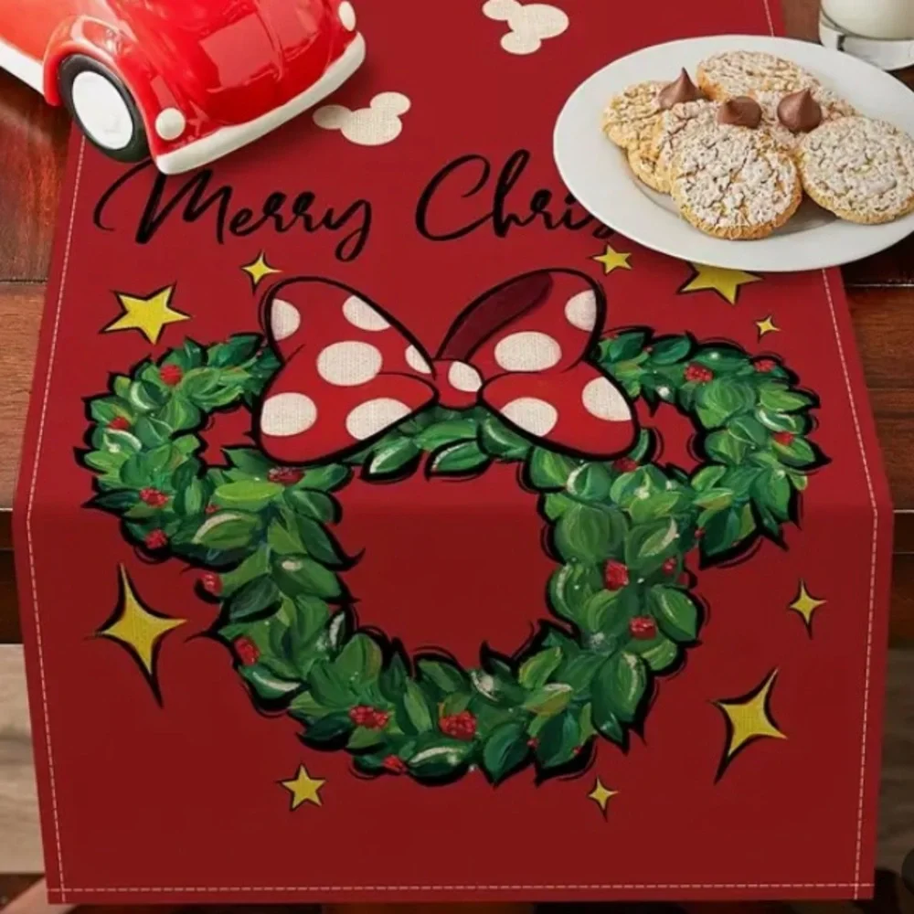 Christmas Linen Table Runner NWT - Picture 2 of 2